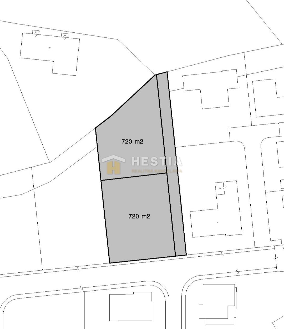 Pôdorys - Veľký stavebný pozemok na predaj Senica časť Mlyny 1710 m²